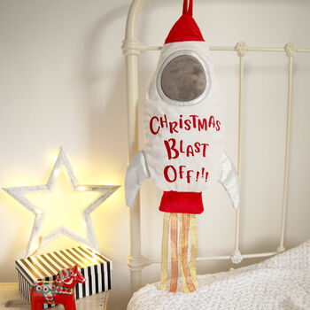 Personalised Space Rocket Christmas Stocking, 3 of 3