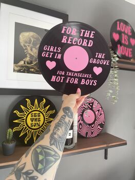 Girls Groove Upcycled 12' Lp Vinyl Record Decor, 4 of 8