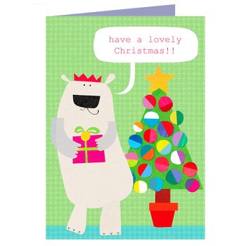 Personalised Christmas Polar Bear Card, 3 of 4