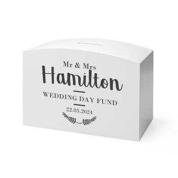 Personalised Wedding Day Money Box, 5 of 8