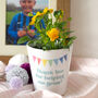 Personalised Rainbow Bunting Flower Pot, thumbnail 1 of 3