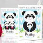 Personalised Panda Daddy Valentine's Card, thumbnail 1 of 9