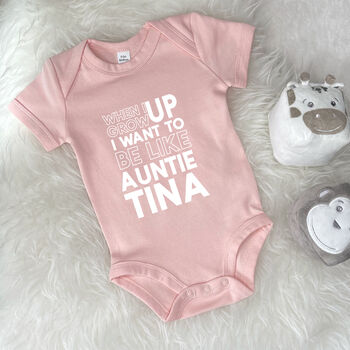 When I Grow Up I Want To Be Like… Personalised Babygrow, 4 of 11