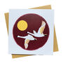 Sunset Swans Romantic Card, thumbnail 1 of 4