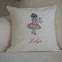 Personalised Children's Embroidered Ballerina Cushion, thumbnail 2 of 2