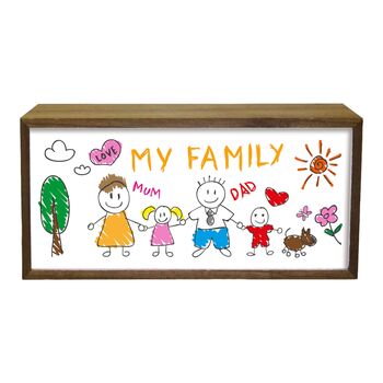 Kids Doodles Drawing Personalised Light Box Night Light, 3 of 6