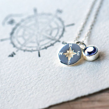 Compass Sterling Silver Necklace, 5 of 12