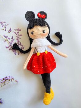 Handmade Crochet Doll, Natural Toys For Kids, 3 of 11