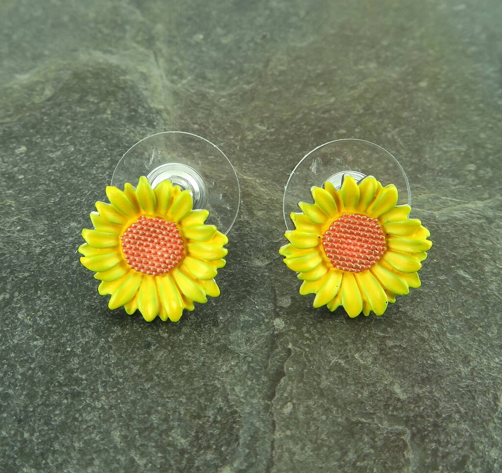Classic Sunflower Stud Earring By At London Jewels