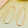 Long Paperclip Silver Drop Earrings, thumbnail 6 of 7