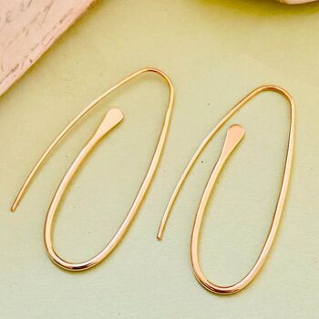 Long Paperclip Silver Drop Earrings, 6 of 7