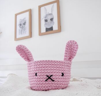Crochet Bunny Basket, 3 of 9
