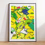 Norwich City Football Shirt Mash Up Print, thumbnail 1 of 3