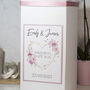 Geometric Floral Heart Wedding Post Box, thumbnail 1 of 4