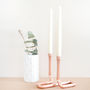 Copper Pipe Candle Holder Duo, thumbnail 2 of 3