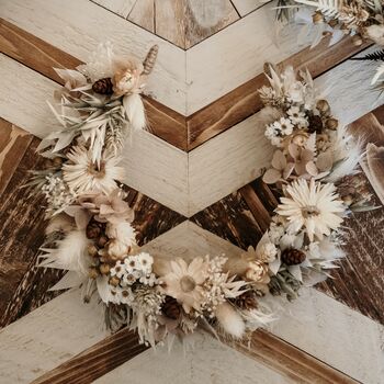 Paisley Boho Bridal Dried Flower Crown Wedding Headband, 3 of 3