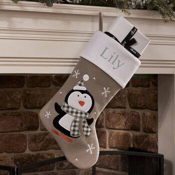 Personalised Grey Christmas Stocking Collection, 2 of 5