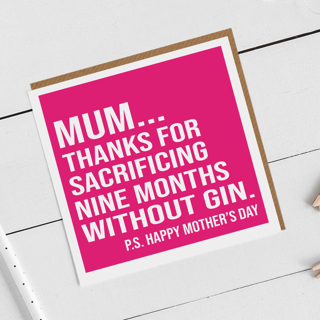 Funny Gin Mother's Day Card, 1 of 2