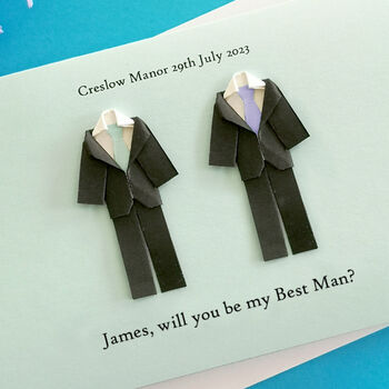Will You Be My Best Man? Proposal Wedding Card, 2 of 2