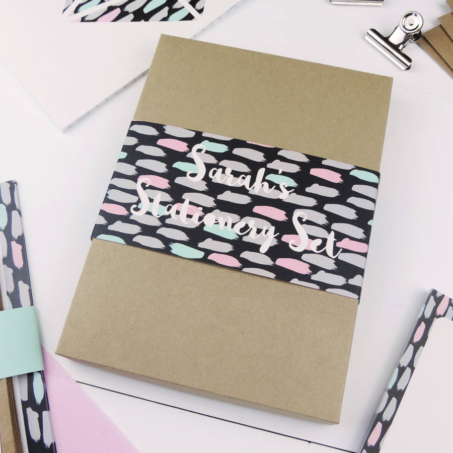 Personalised Stationery Gift Set Diamond By Elle Jane Designs