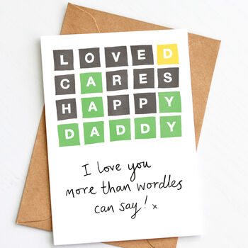 Wordle Game Card For Daddy, 2 of 3