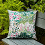 Water Resistant Outdoor Cushion Cottage Garden White, thumbnail 2 of 7