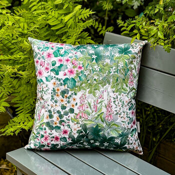 Water Resistant Outdoor Cushion Cottage Garden White, 2 of 7