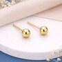 Solid 9ct Gold Ball Stud Earrings – 6mm, thumbnail 1 of 5