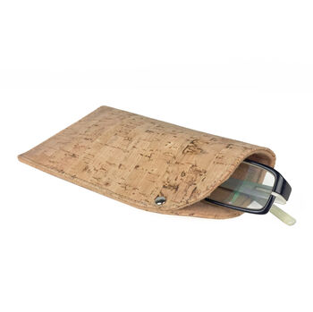 Personalised Sustainable Cork Glasses Case Natural, 3 of 5