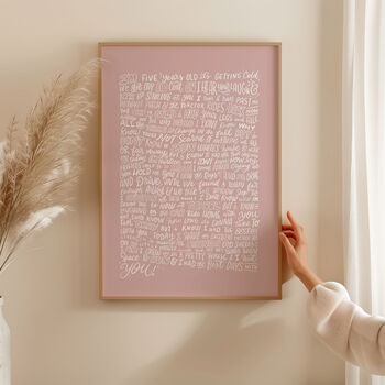 Taylor Swift Poster, The Best Day Song Lyrics Print, 3 of 10