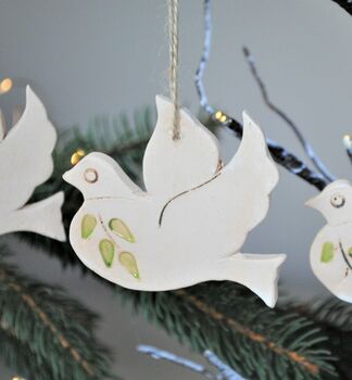 Personalised Peace Dove Tree Decoration, 2 of 5