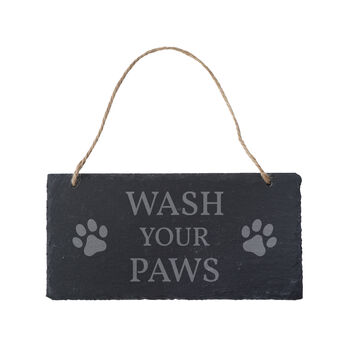 Loft 'Wash Your Paws' Slate Hanging Sign, 2 of 3