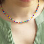 Multi Coloured Beaded Necklace, thumbnail 5 of 11