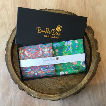 Gift Set Of Two Men's Silk Pocket Square Ps01, 2 of 3