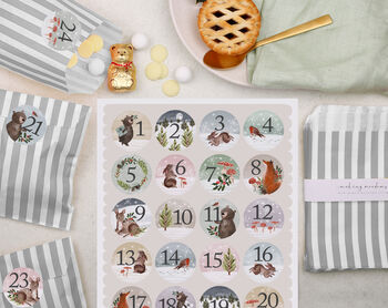 Children's Fill Your Own Christmas Advent Calendar With Silver Bags, 3 of 3