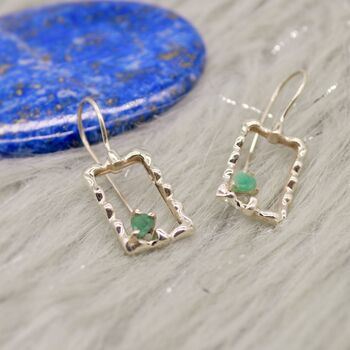 Emerald Silver Earrings, 8 of 12