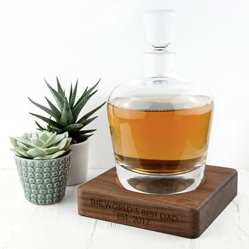 Personalised Whisky Decanter And Walnut Base, 4 of 4