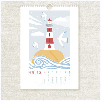 2026 Coastal Illustrated Mini Wall Calendar, 3 of 6