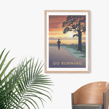 Go Running Travel Poster Art Print, 4 of 8