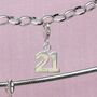 Sterling Silver 21 Charm, thumbnail 3 of 7