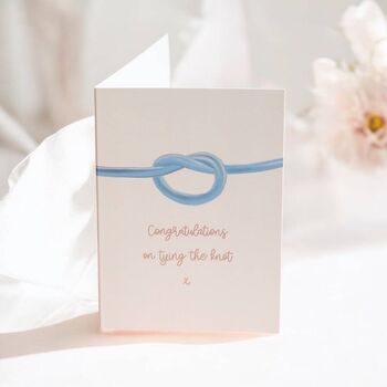 Tying The Knot Wedding Congratulations Card, 2 of 2