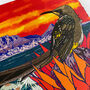 Cape Town Table Mountain And Sugarbird Art Print, thumbnail 3 of 9