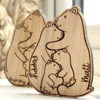 Personalised Bear Family Wooden Puzzle – Custom Family Keepsake Gift, 3 of 9