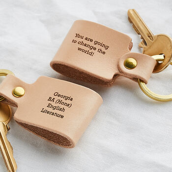 Personalised Leather Keyring, 2 of 3