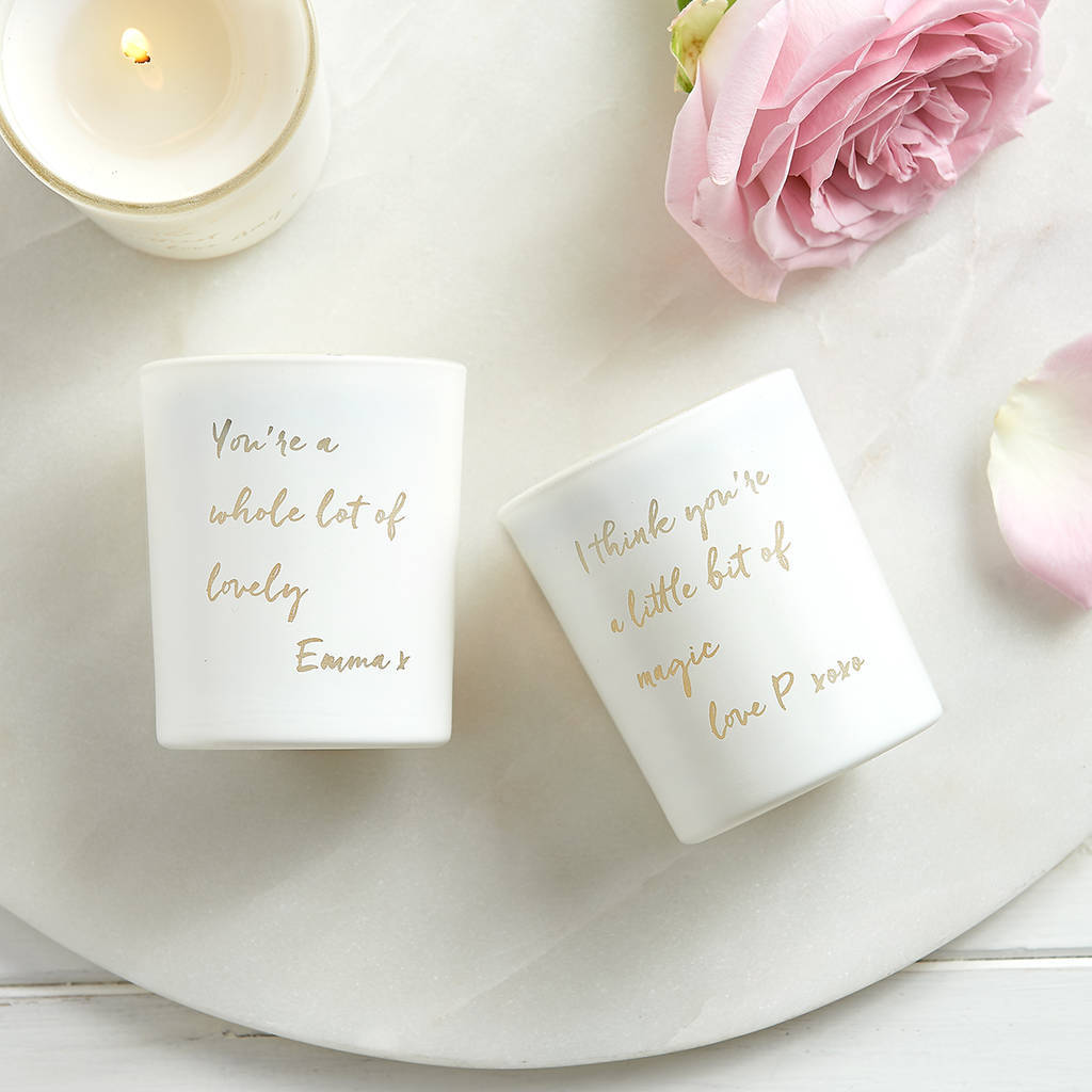Personalised Mini Message Candle, 1 of 3