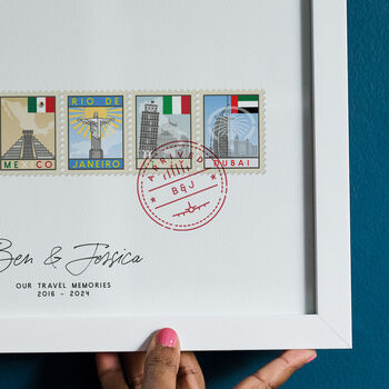 Personalised Travel Destination Stamp Print, 4 of 11