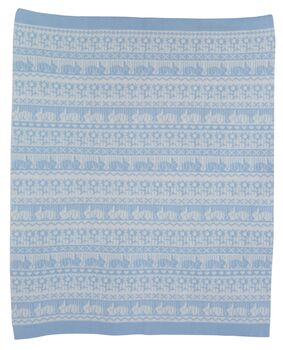 Cashmere Baby Blanket In Blue, 6 of 7