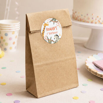 Safari Jungle Party Favour Bag Stickers, 7 of 11