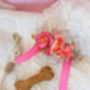 Meadow Peony And Rose Floral Flower Dog Collar, thumbnail 3 of 5
