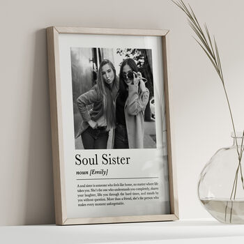 Personalised Soul Sister Print, Best Friend Gift, 3 of 5